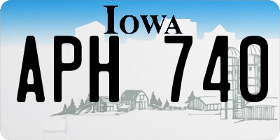 IA license plate APH740