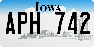 IA license plate APH742