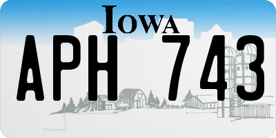 IA license plate APH743