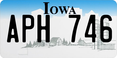 IA license plate APH746