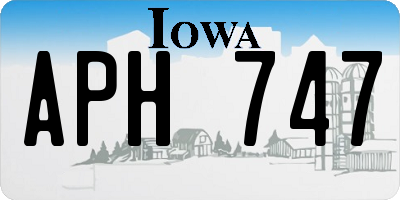IA license plate APH747