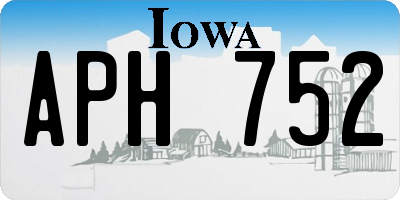 IA license plate APH752