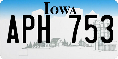 IA license plate APH753