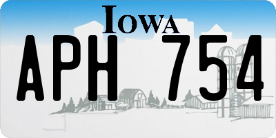 IA license plate APH754