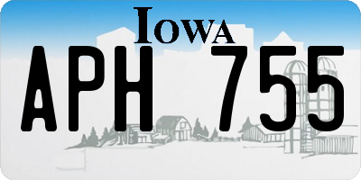 IA license plate APH755