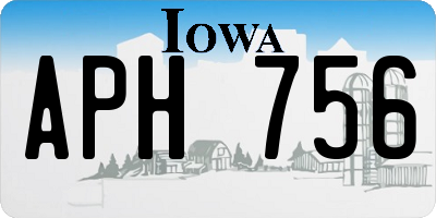 IA license plate APH756