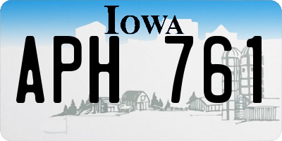 IA license plate APH761