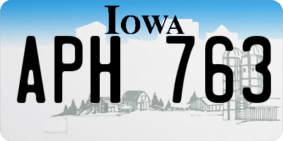 IA license plate APH763
