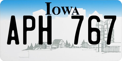 IA license plate APH767