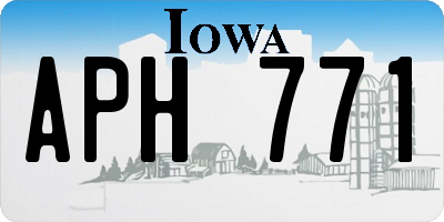 IA license plate APH771