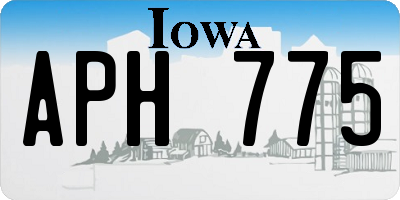 IA license plate APH775