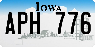 IA license plate APH776