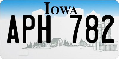 IA license plate APH782