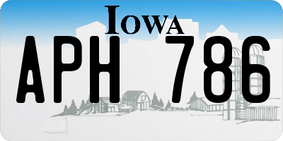 IA license plate APH786