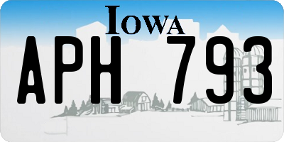 IA license plate APH793