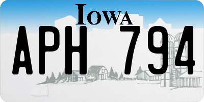 IA license plate APH794