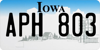 IA license plate APH803