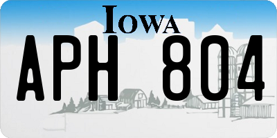 IA license plate APH804