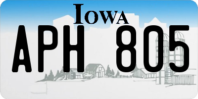 IA license plate APH805