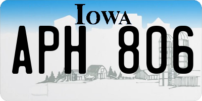 IA license plate APH806