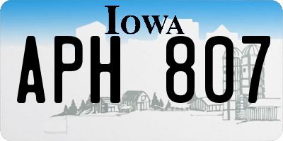 IA license plate APH807