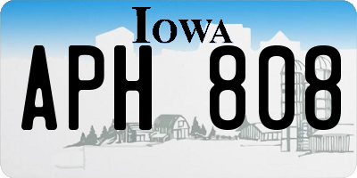 IA license plate APH808