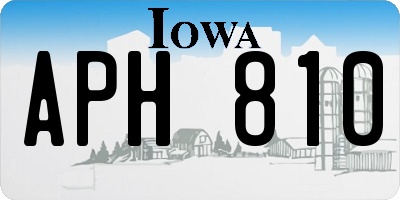 IA license plate APH810