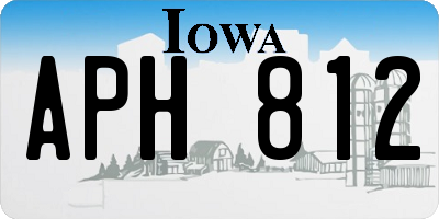 IA license plate APH812