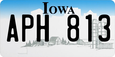 IA license plate APH813