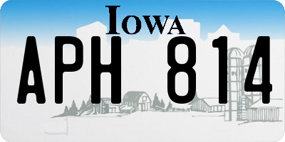 IA license plate APH814