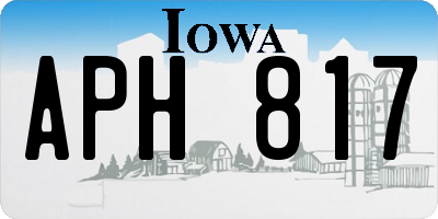 IA license plate APH817