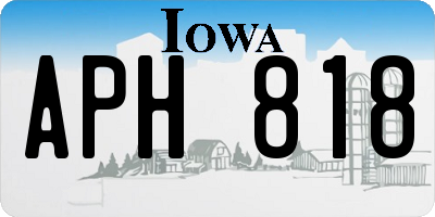 IA license plate APH818