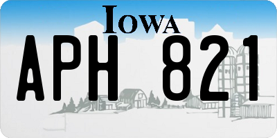 IA license plate APH821