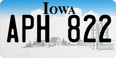 IA license plate APH822