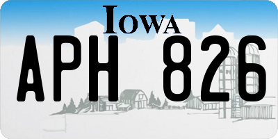 IA license plate APH826