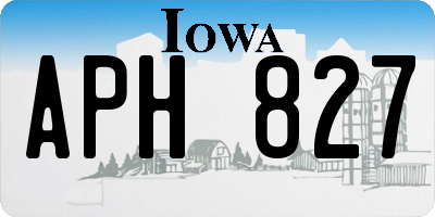 IA license plate APH827