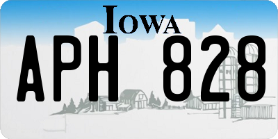 IA license plate APH828