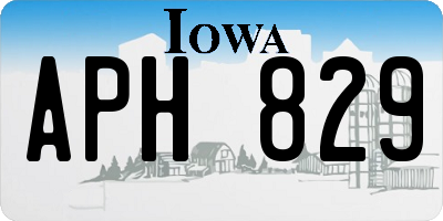 IA license plate APH829