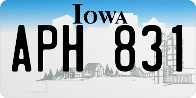 IA license plate APH831