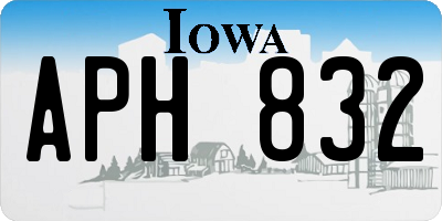 IA license plate APH832