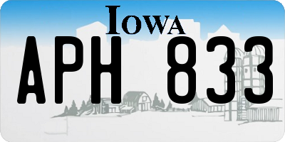 IA license plate APH833