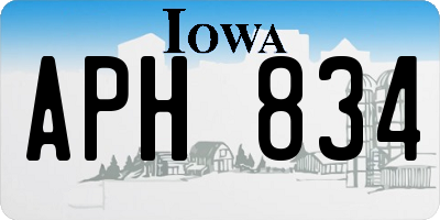 IA license plate APH834