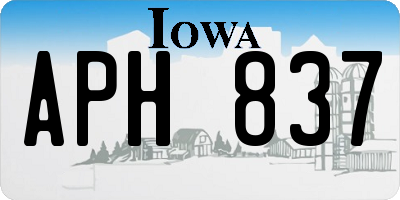 IA license plate APH837