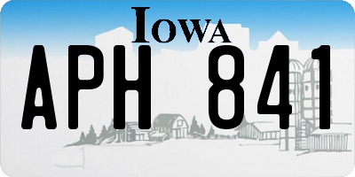 IA license plate APH841