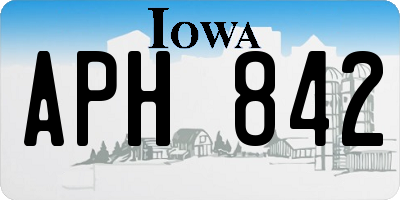 IA license plate APH842