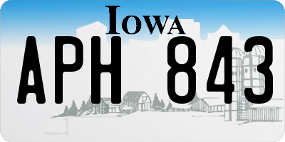 IA license plate APH843