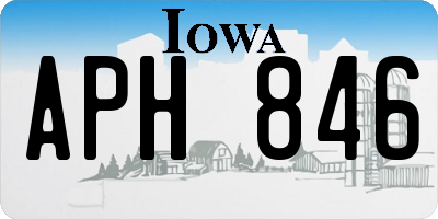 IA license plate APH846