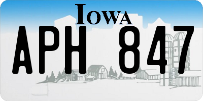 IA license plate APH847