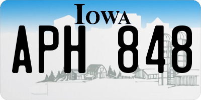 IA license plate APH848