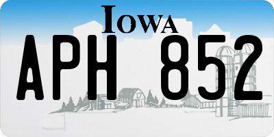 IA license plate APH852